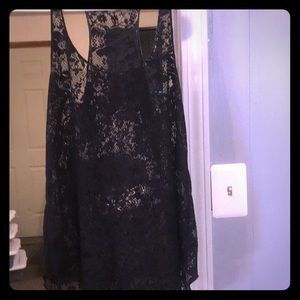 Black lace tank top